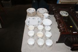 A quantity of Shelley 'Chelsea' patterned teaware to include eleven side plates, twelve saucers, ten