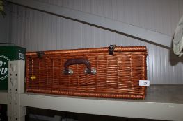 A wicker hamper