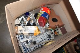 A box containing various breweriana