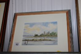 Judy Mattin, framed and glazed watercolour study of Iken Church