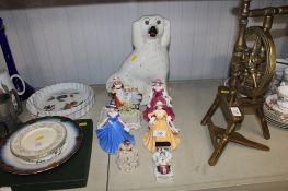 A Staffordshire style dog; a collection of various figurines to include The Leonardo Collection; a