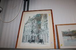 A framed and glazed coloured print after Y. Zyaeian