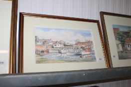 Judy Mattin, framed and glazed watercolour study of Woodbridge