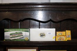A boxed model of The Blackpool Balloon tram and an Atlas Editions, limited edition model; two