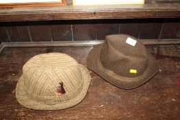 A Falesworth of London tartan hat and a Scot & Co. hat