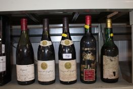 A collection of various wine to include Chateau Jourdan 1975 Sauvignon Sec, Montreal Bordeaux,