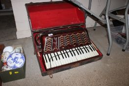 An Anelli piano accordion in fitted case