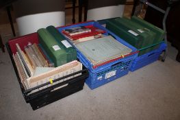 A large collection of various music scores, sheet music etc.