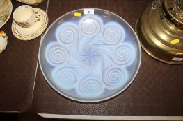 An Etling France opalescent glass shallow dish