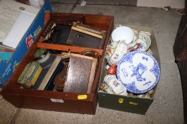 A quantity of various crested china etc., Wade Whimsy's, wooden items