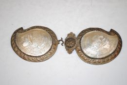 An Ottoman Empire type mother of pearl decorated buckle