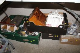 A collection of doll's house furniture and accessories