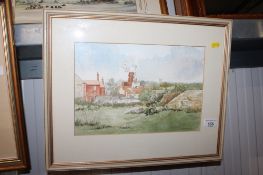 Dorothy Hellewell, watercolour study of Cley Mill, dated 1989