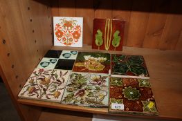 A quantity of Art Deco style tiles