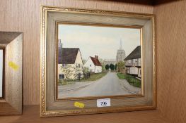 Sheila K.M. Sewell, oil on canvas study depicting Branford