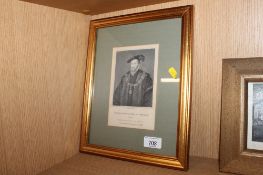 After S. Freeman, black and white portrait print of 'Edward Seymour, Duke of Somerset' contained
