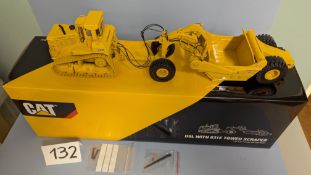 A CCM 1:48 CAT D9L With 631E Towed Scraper. Precision Die-Cast Model. S/N: 609/750 with original box
