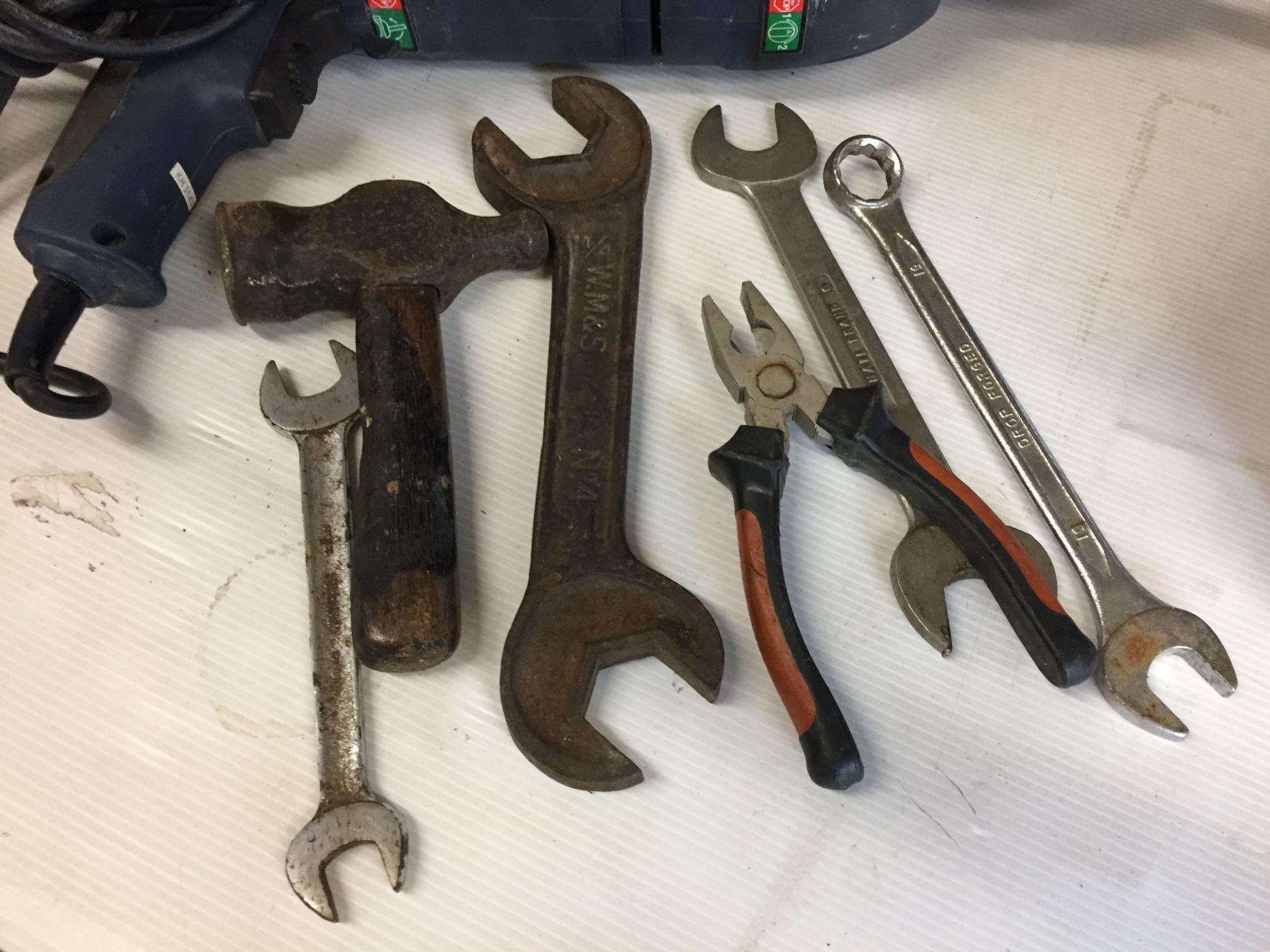 Eleven tools including a pair of Erbauer cordless tools in case with battery no charger, - Image 6 of 6