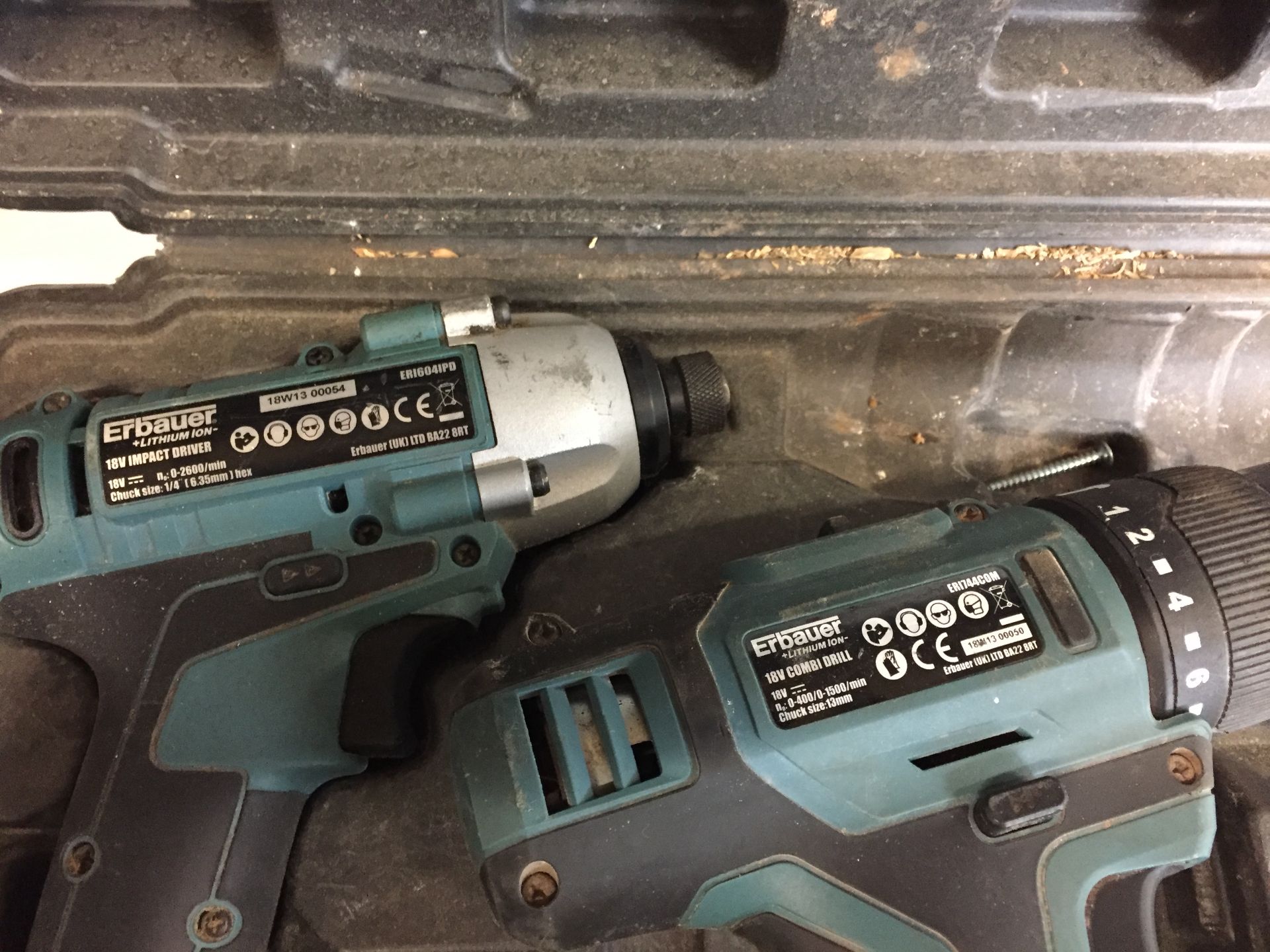 Eleven tools including a pair of Erbauer cordless tools in case with battery no charger, - Image 2 of 6