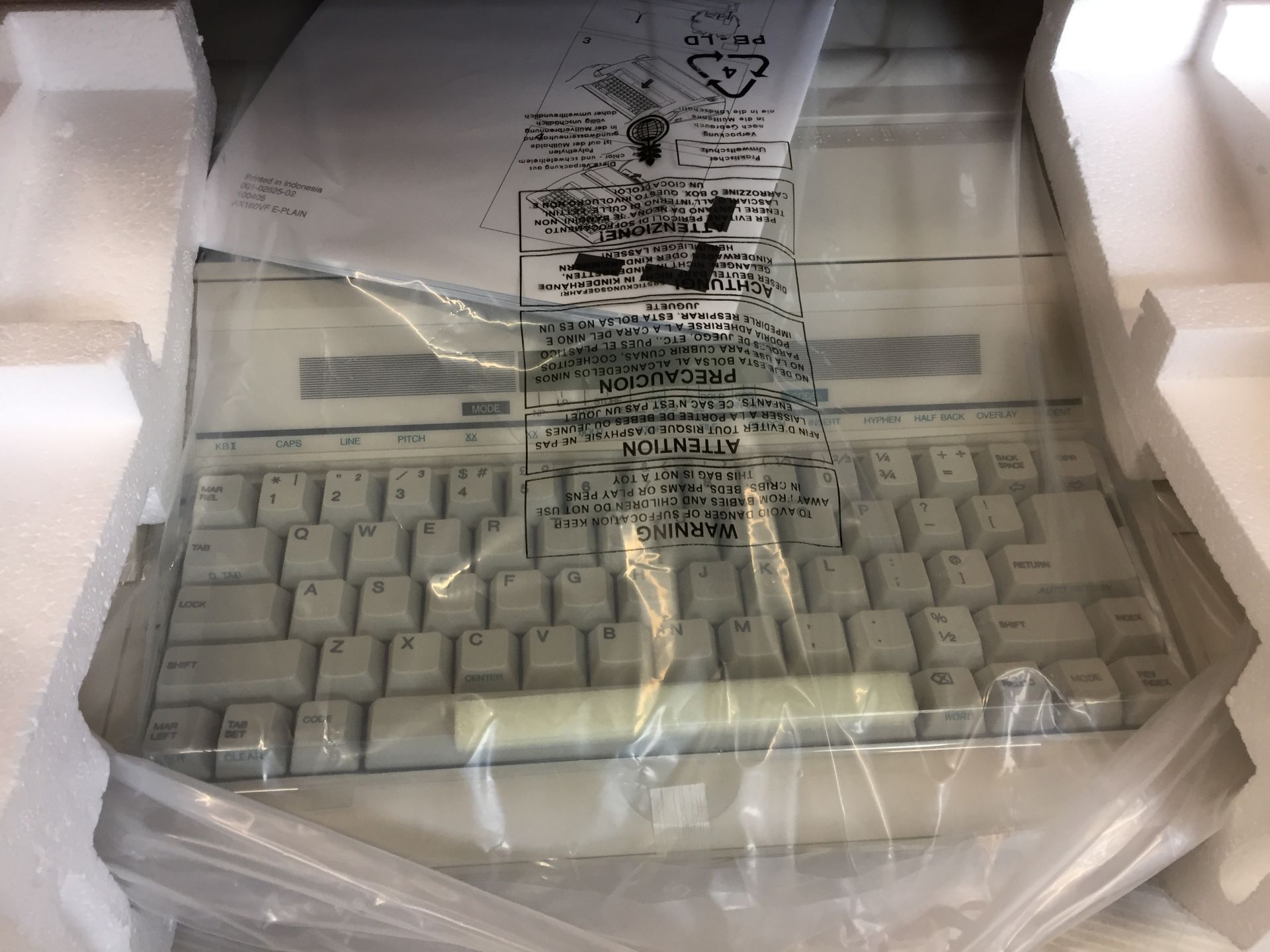 Nakajima AX160 electronic typewriter still in original packaging, - Image 2 of 3