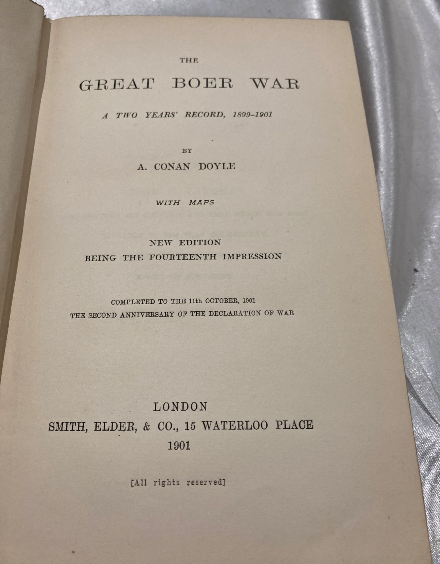 A Conan Doyle 'The Great Boer War - A two years record 1899-1901', published Smith Elder & Co, - Image 4 of 11