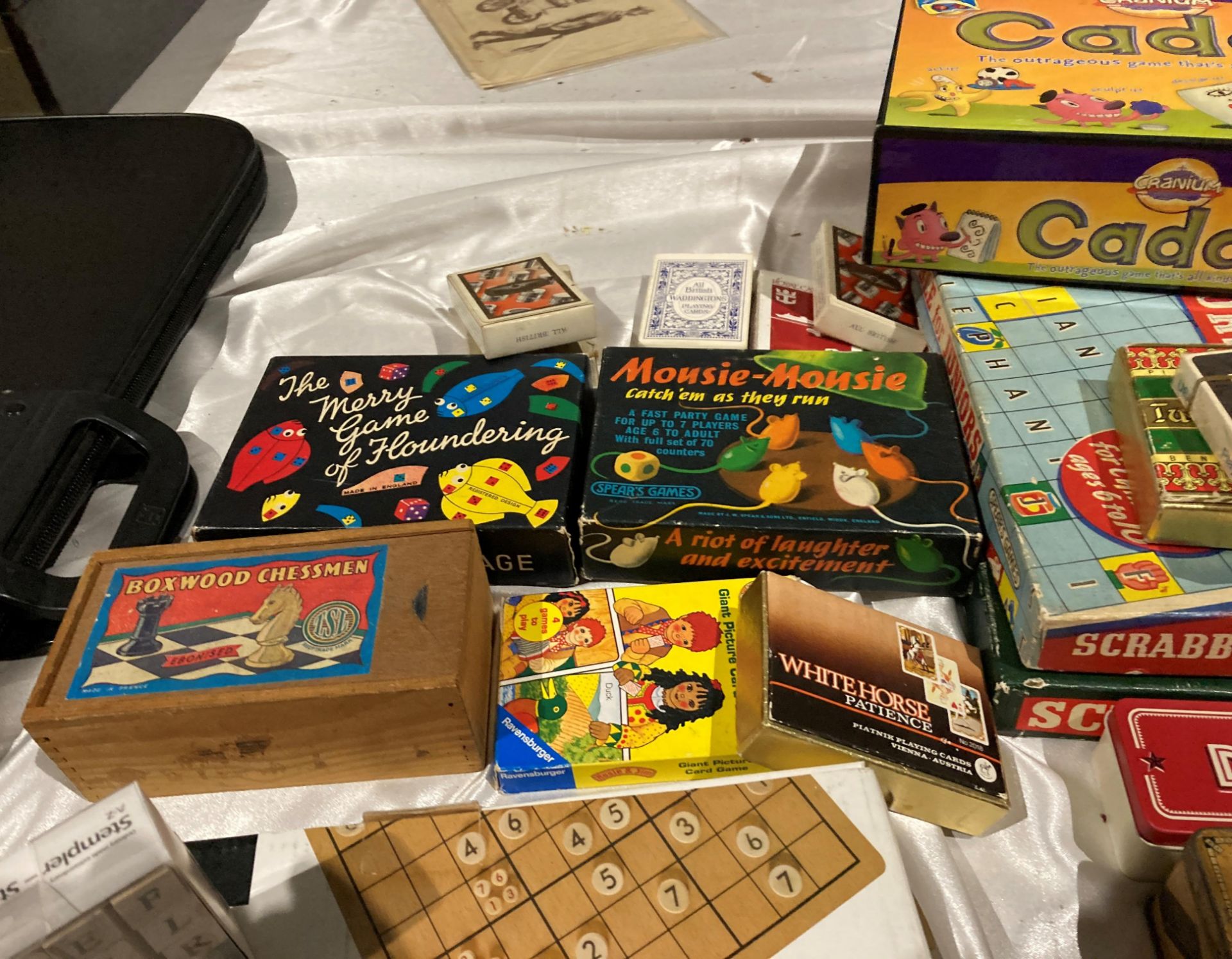 Contents to part table top, assorted games, puzzles, sets of cards including Cluedo, Suduko, - Image 2 of 3