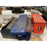 Contents to two tool boxes and two boxes to include large quantity of assorted spanners,