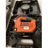 Two items - a Druck DPI 104 gauge and a Black & Decker 410w corded jigsaw 240v in carry case (CWH