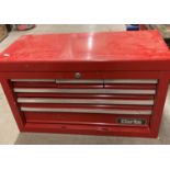 Large Clarke 7 tray tool chest (66cm x 39cm x 30cm) with a selection of tools - some new (CWH REF: