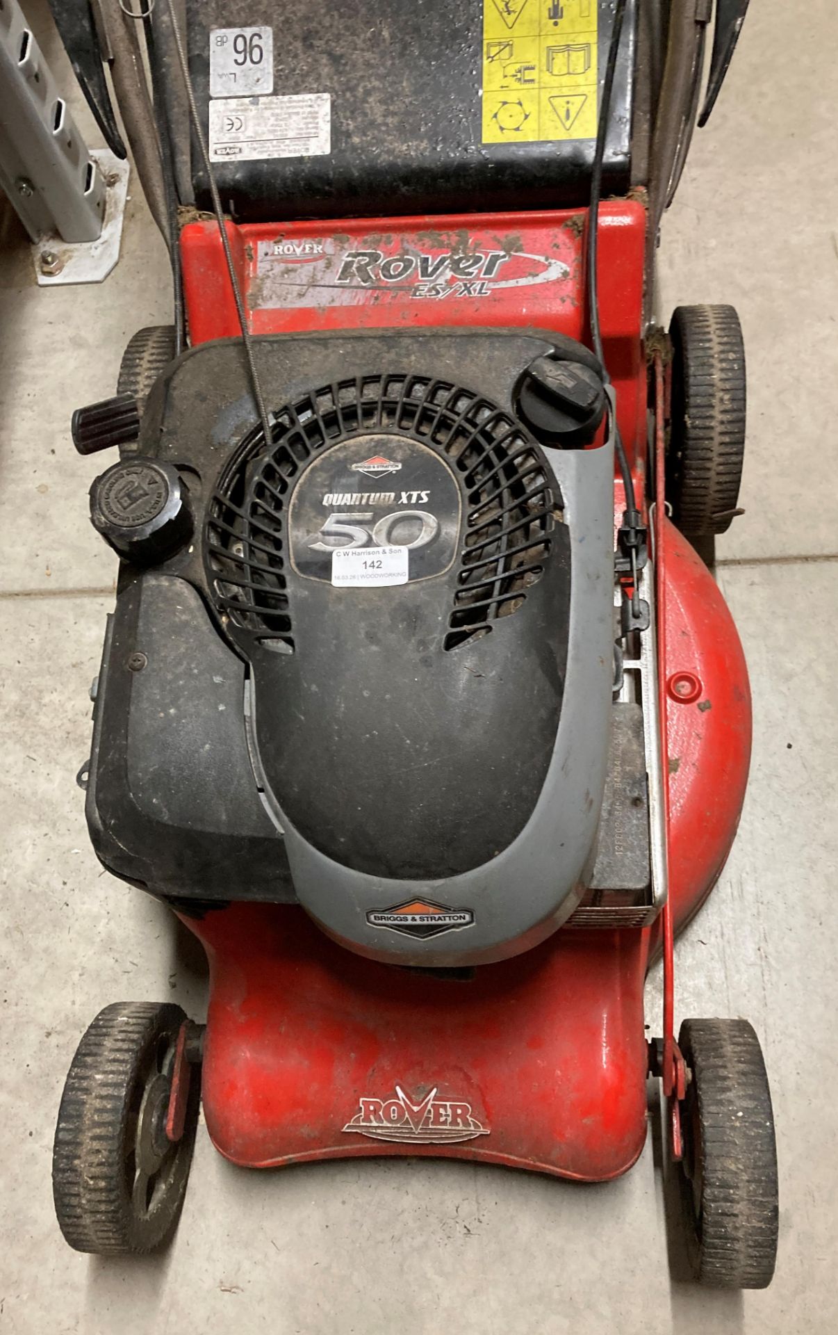A Rover ES/XL petrol rotary lawnmower with Briggs & Stratton Quantum 50 XLS engine and collection - Image 2 of 2