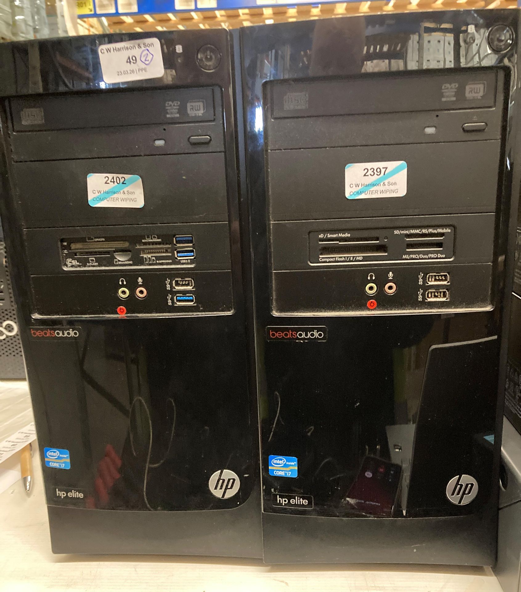 7500magnum Computer 2 x HP Elite 7500 desktop computers (each has had a bio test and has 17 ...