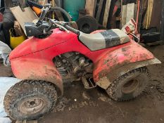 HONDA 125 QUAD BIKE - Petrol - Red Keys. One.