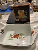 A Royal Worcester Evesham Vale rectangular dish with box and a Nachtman beer mug (boxed) (2) (CWH