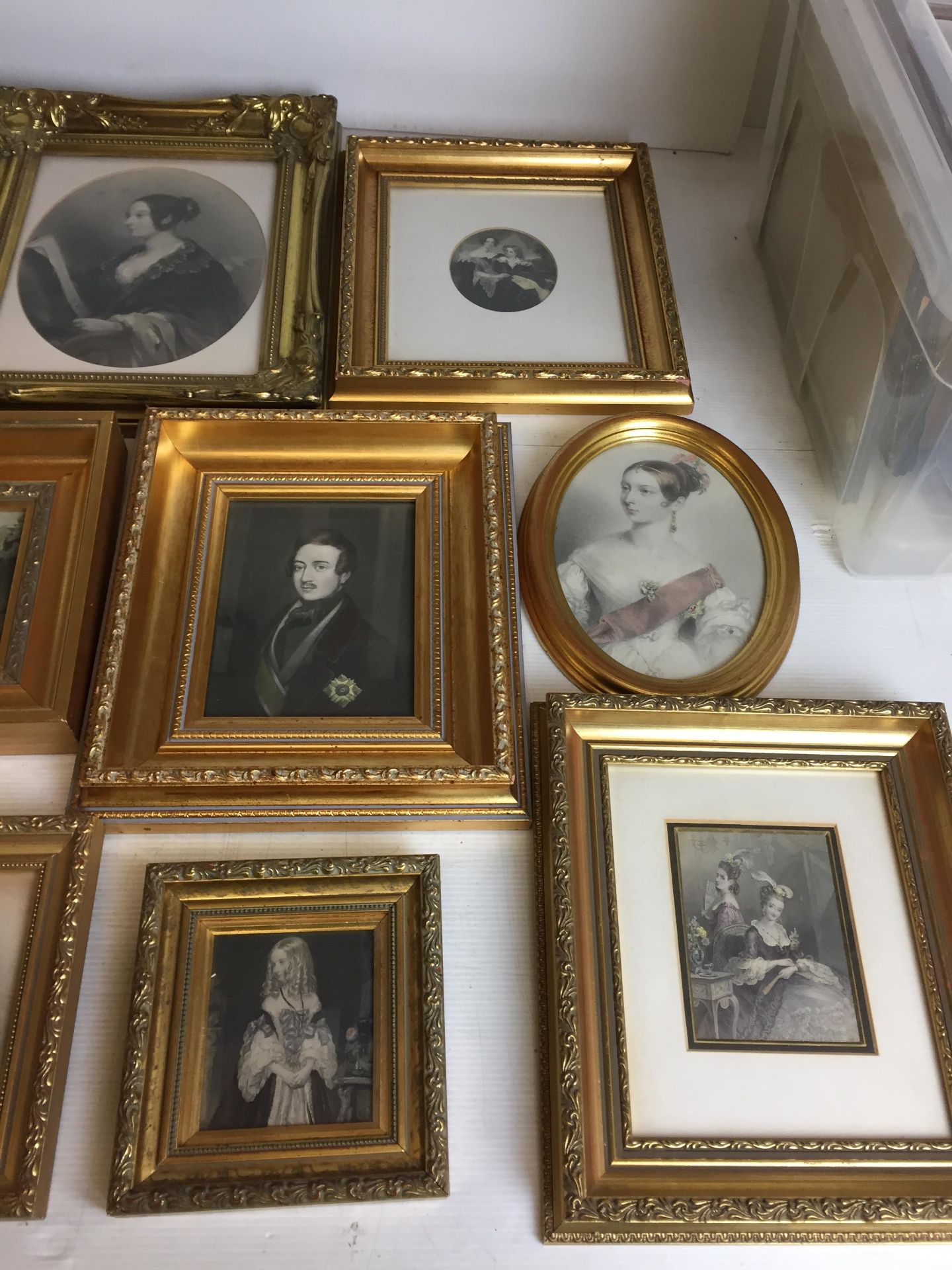 Thirty-eight items including fifteen gilt-framed Victorian prints including Queen Victoria and - Image 3 of 7