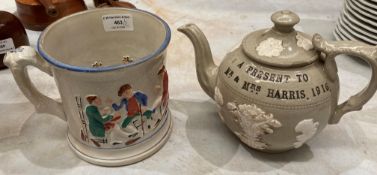 A large novelty frog in a mug (15cm high),