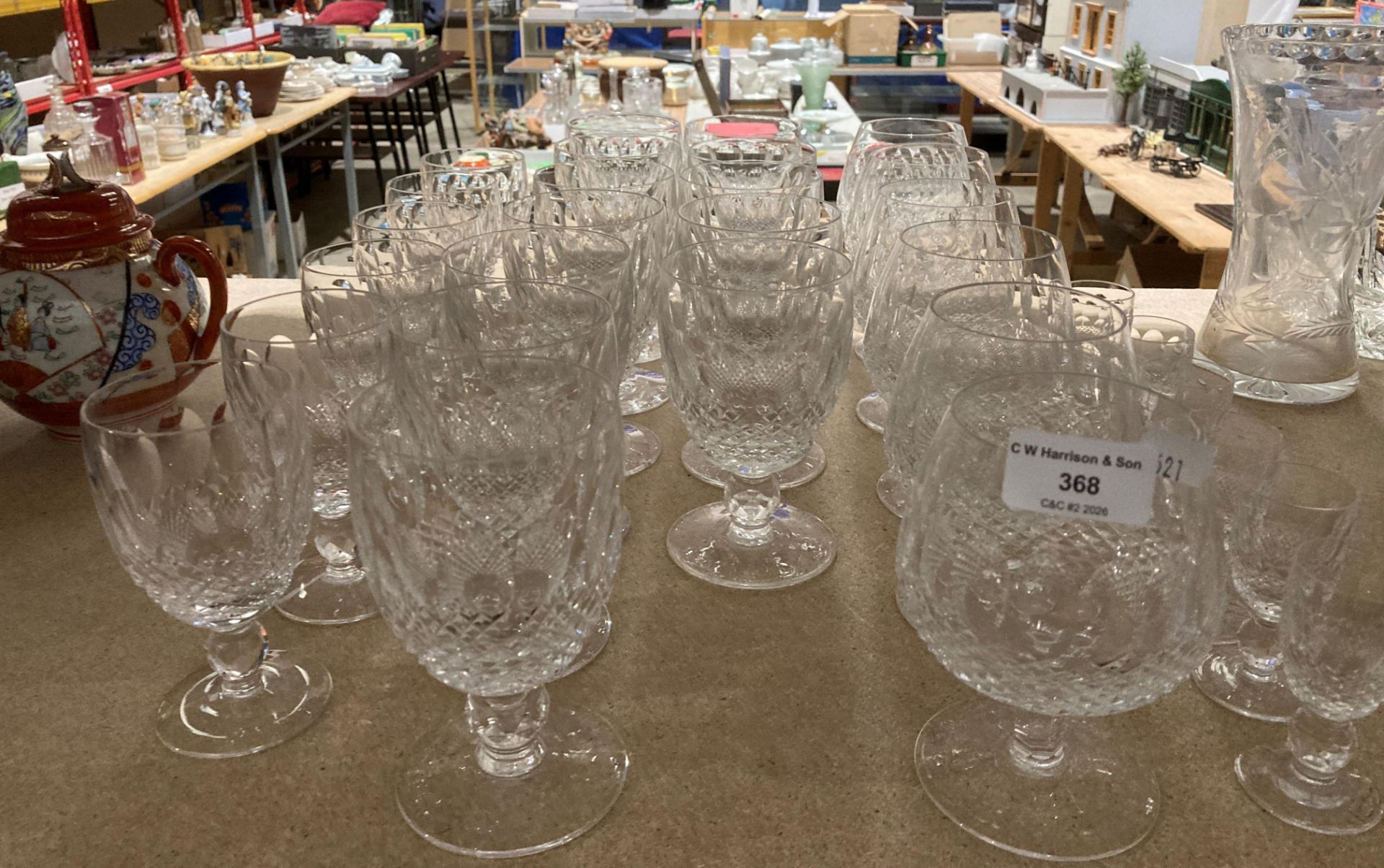 Waterford Crystal wine and spirit glasses and a quantity of glass vases, etc. - Image 2 of 3