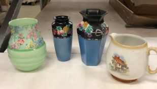 Three Shelley vases and a jug (CWH Ref: U03)