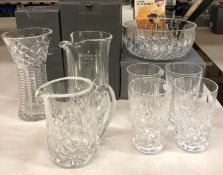 Waterford Crystal, eight items including vase, bowl,