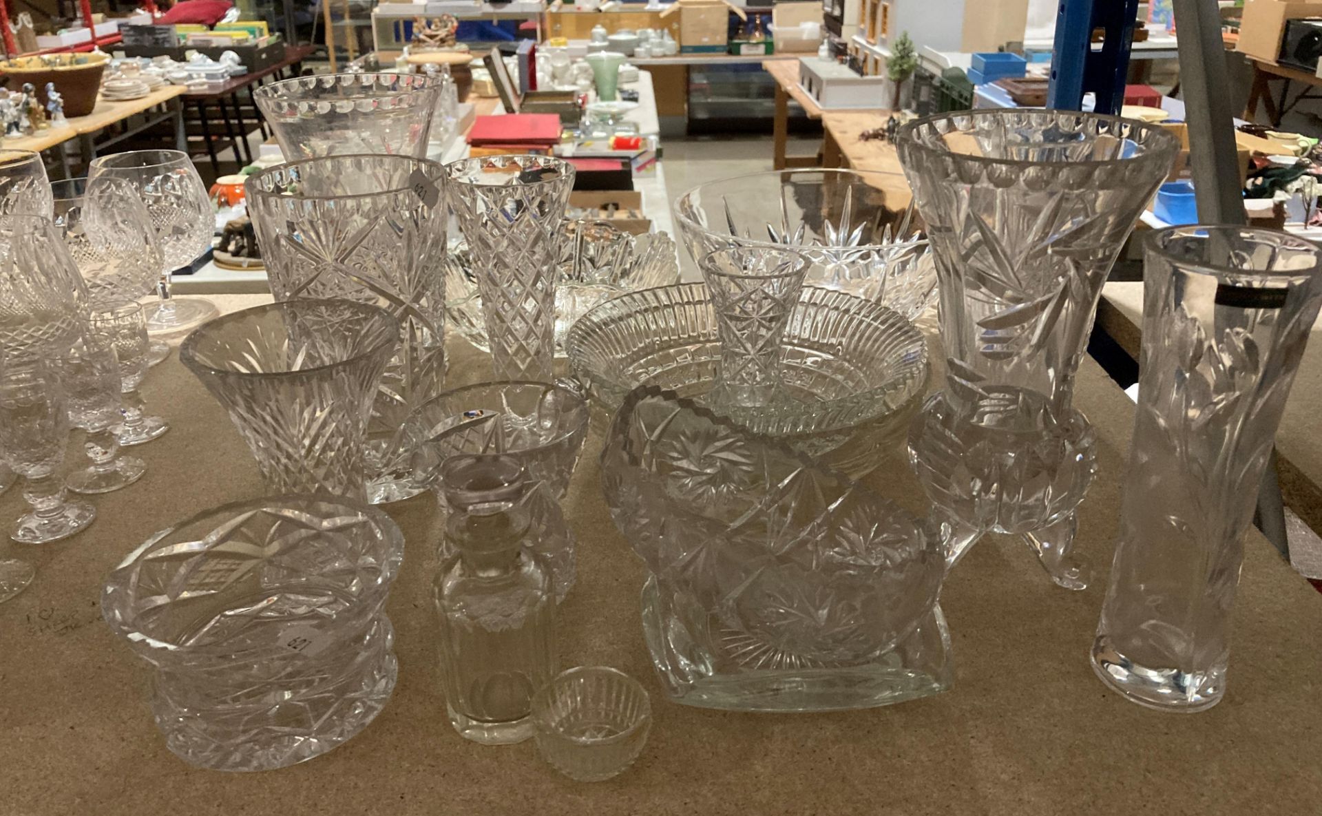 Waterford Crystal wine and spirit glasses and a quantity of glass vases, etc. - Image 3 of 3