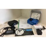 Three items including Snooper Syrius 500 Satnav with case, CD, instructions, mount and car charger,
