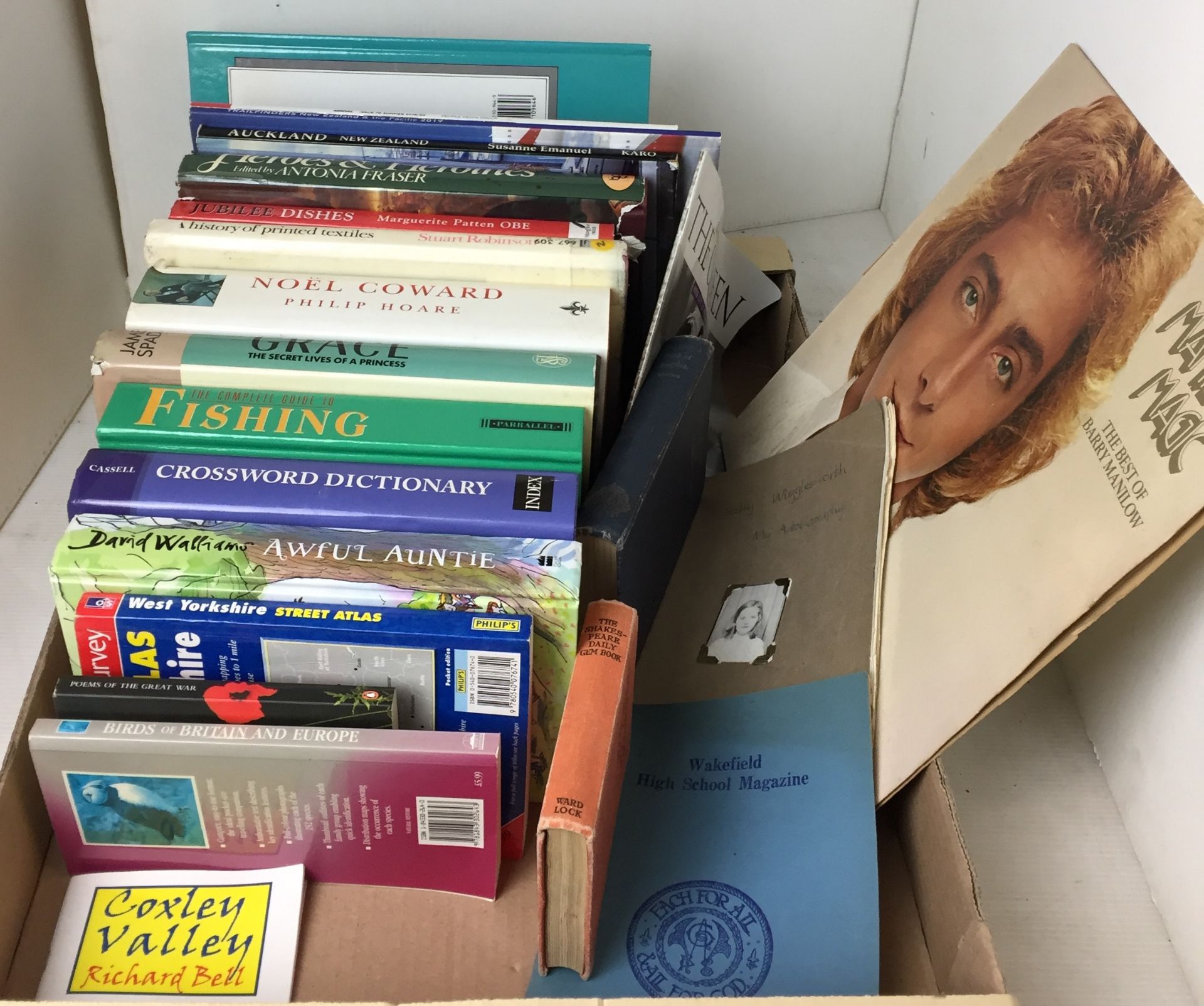 Twenty-two items mainly books including biographies, New Zealand, fishing,