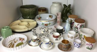 Twenty-four items including Poole Pampas six piece hors d'œuvre set,