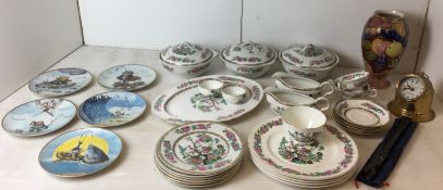 Thirty-four items including twenty-six pieces of Indian tree pattern dinner service by Maddock and