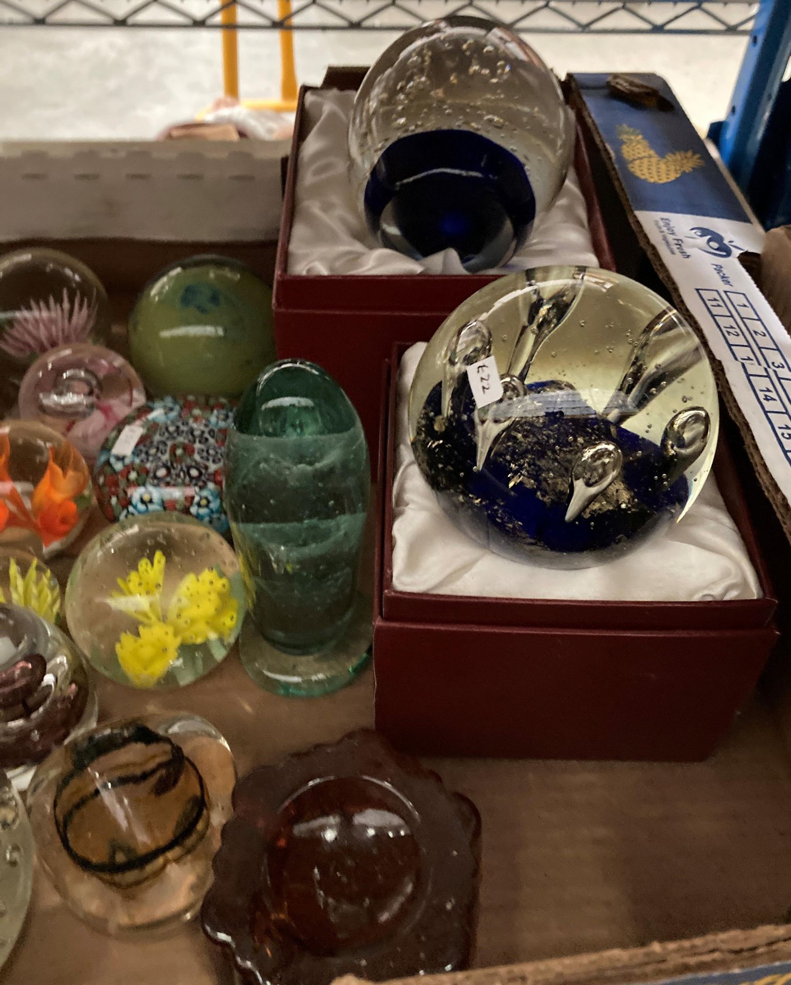 Contents to box; thirty-five assorted glass paperweights including a Royal Crest 'Mars in Box', - Image 3 of 3