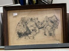 Contents to box - a quantity of assorted small pictures and prints,