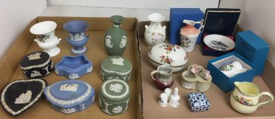 Twenty-one items being nine pieces of Wedgwood including eight pieces of Jasper ware,