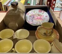 Contents to lid - child's part tea service by Schramberg (eleven pieces, one cup damaged),