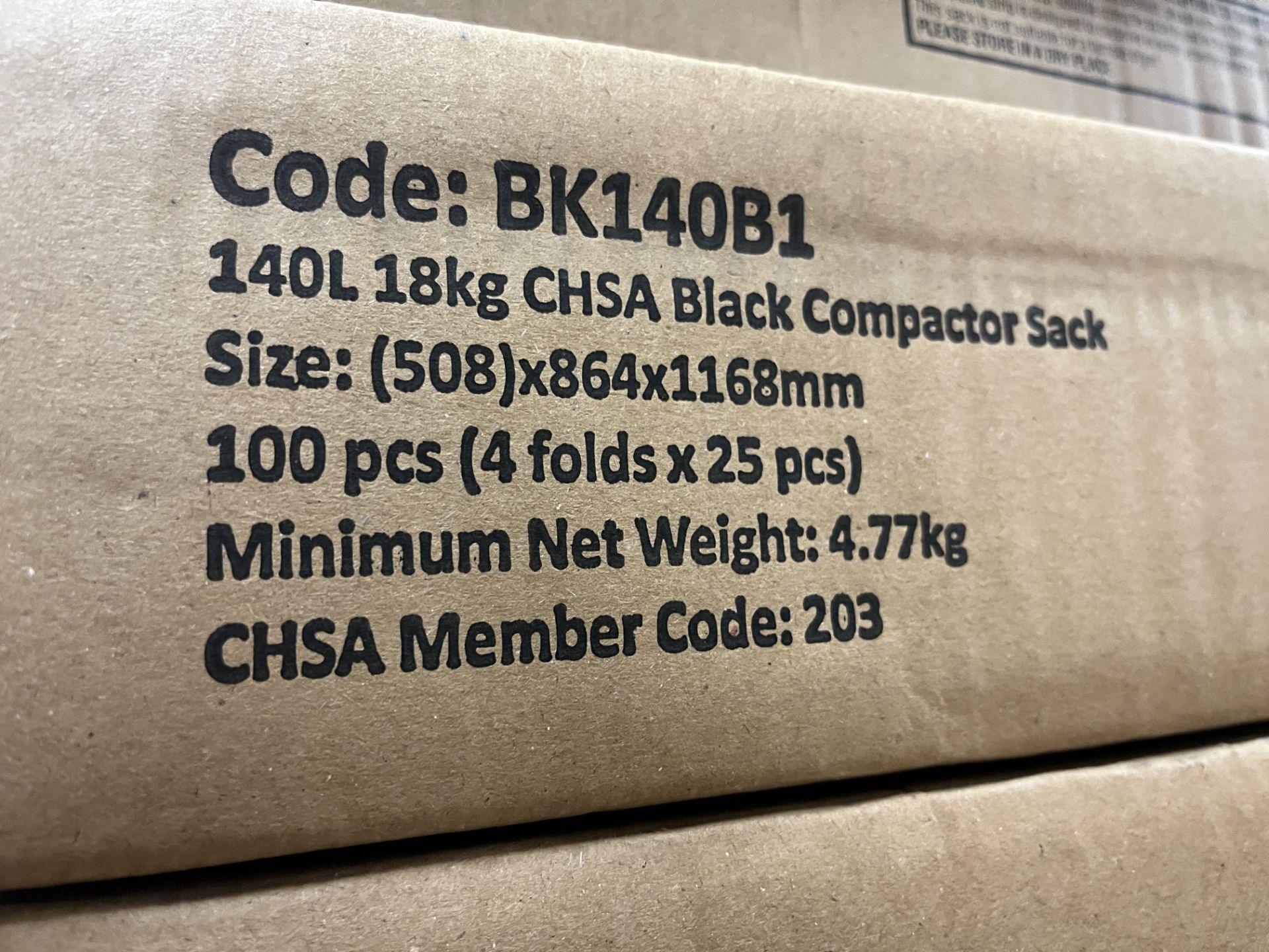 10 x boxes of 120 litre black refuse sac - Image 4 of 5