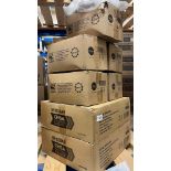 7 x boxes of assorted white pedal bin li