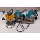 DeWalt DW613 router and 2 x Makita routers - 240v (one Makita no test,